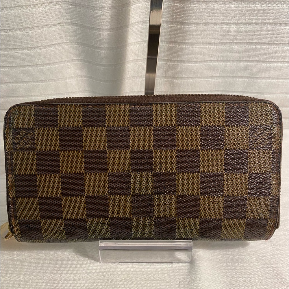 Louis Vuitton Damier Ebene Zippy Wallet Unisex  COA Included